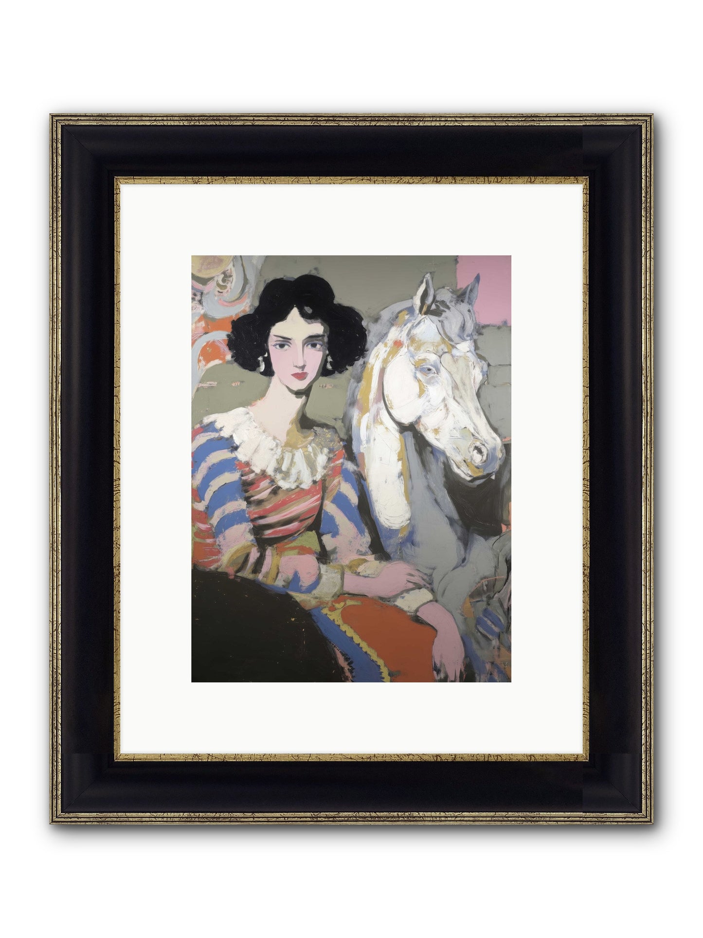 The Elusive Radiance Framed Print - Black & Gold 9x12