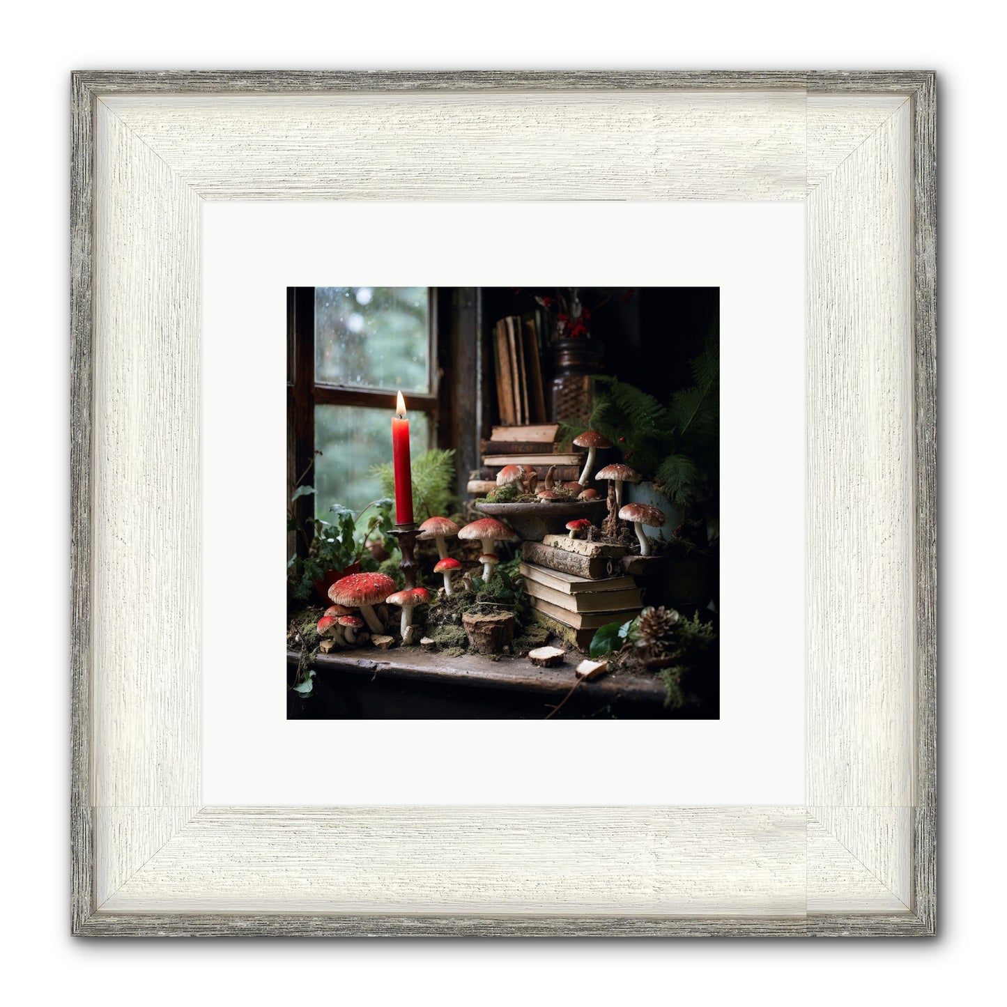 The Elves Framed Print - Driftwood White 10x10