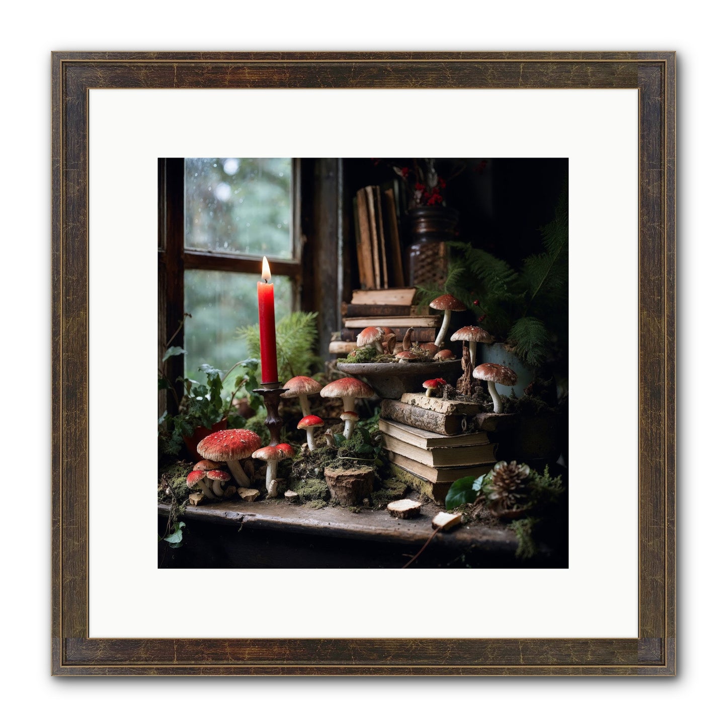 The Elves Framed Print - Slimwoods Black/Gold 12x12