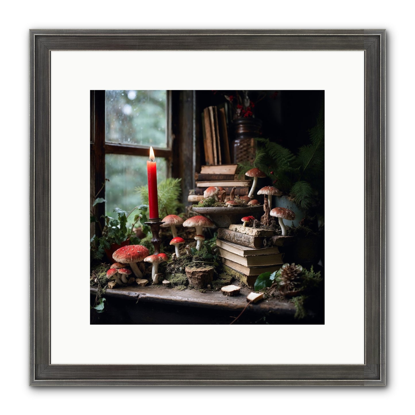 The Elves Framed Print - Slimwoods Black/Silver 12x12