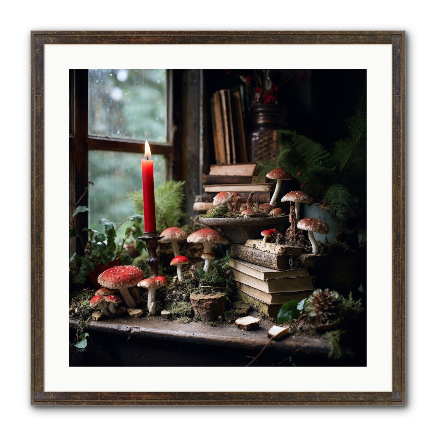 The Elves Framed Print - Slimwoods Black/Gold 24x24