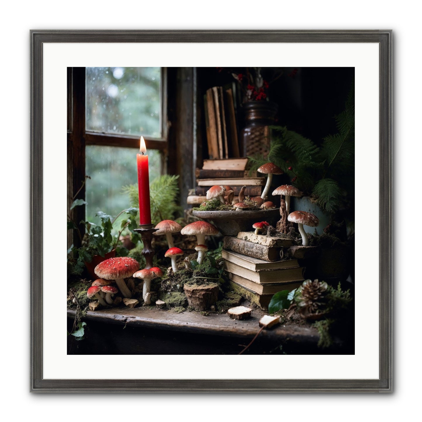 The Elves Framed Print - Slimwoods Black/Silver 24x24