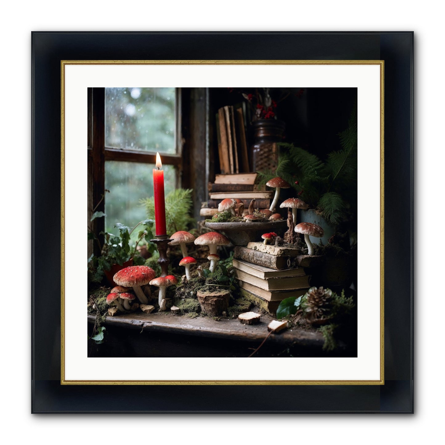 The Elves Framed Print - Wide Black w/Gold 24x24