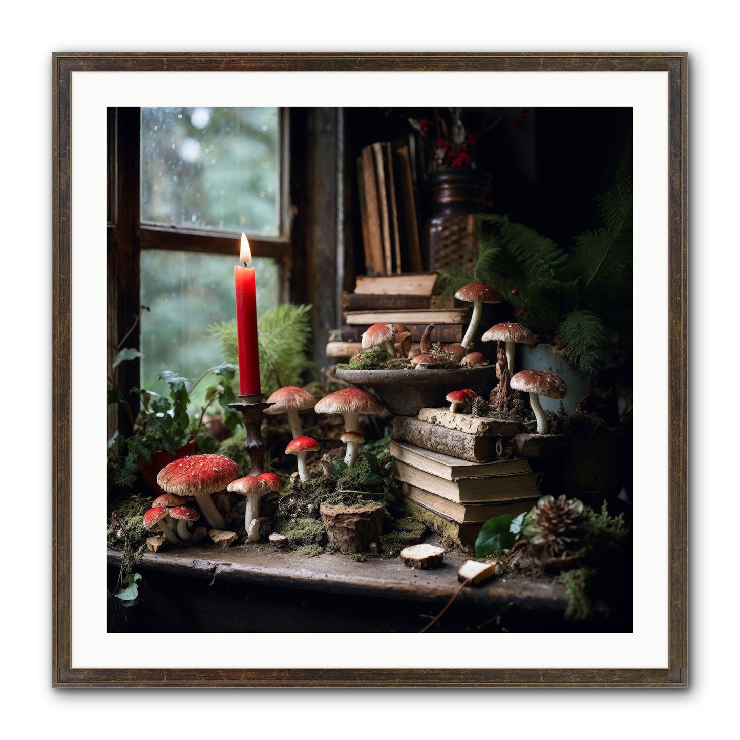 The Elves Framed Print - Slimwoods Black/Gold 30x30