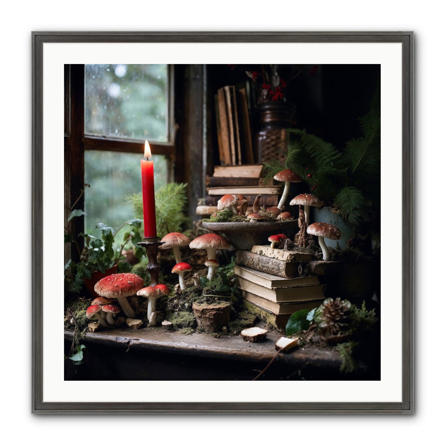 The Elves Framed Print - Slimwoods Black/Silver 30x30
