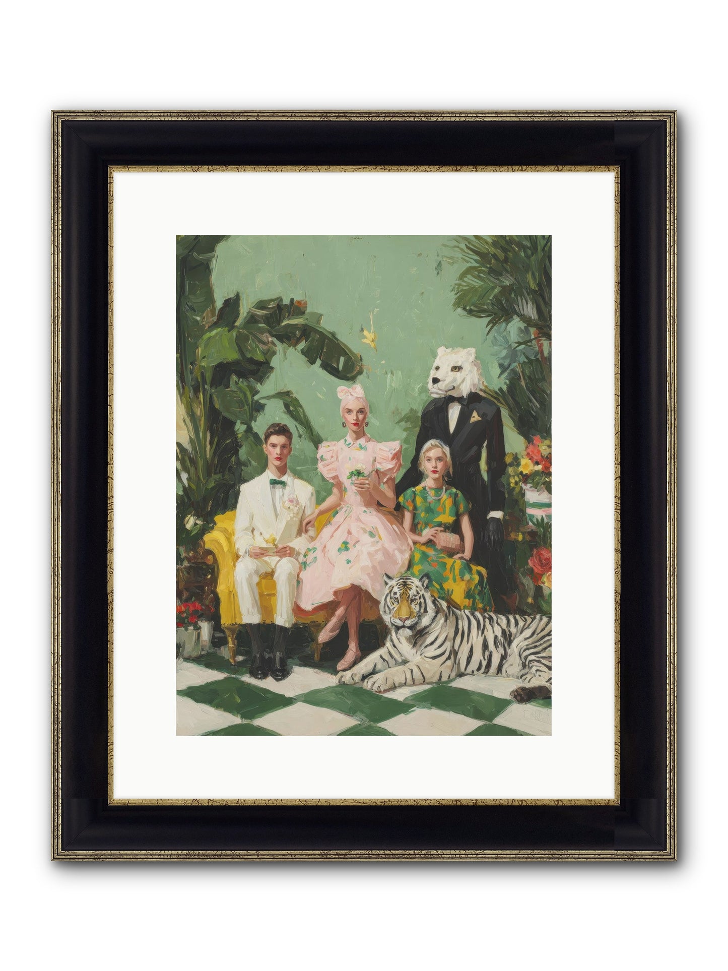 The Ember Parlour Framed Print - Black & Gold 12x16