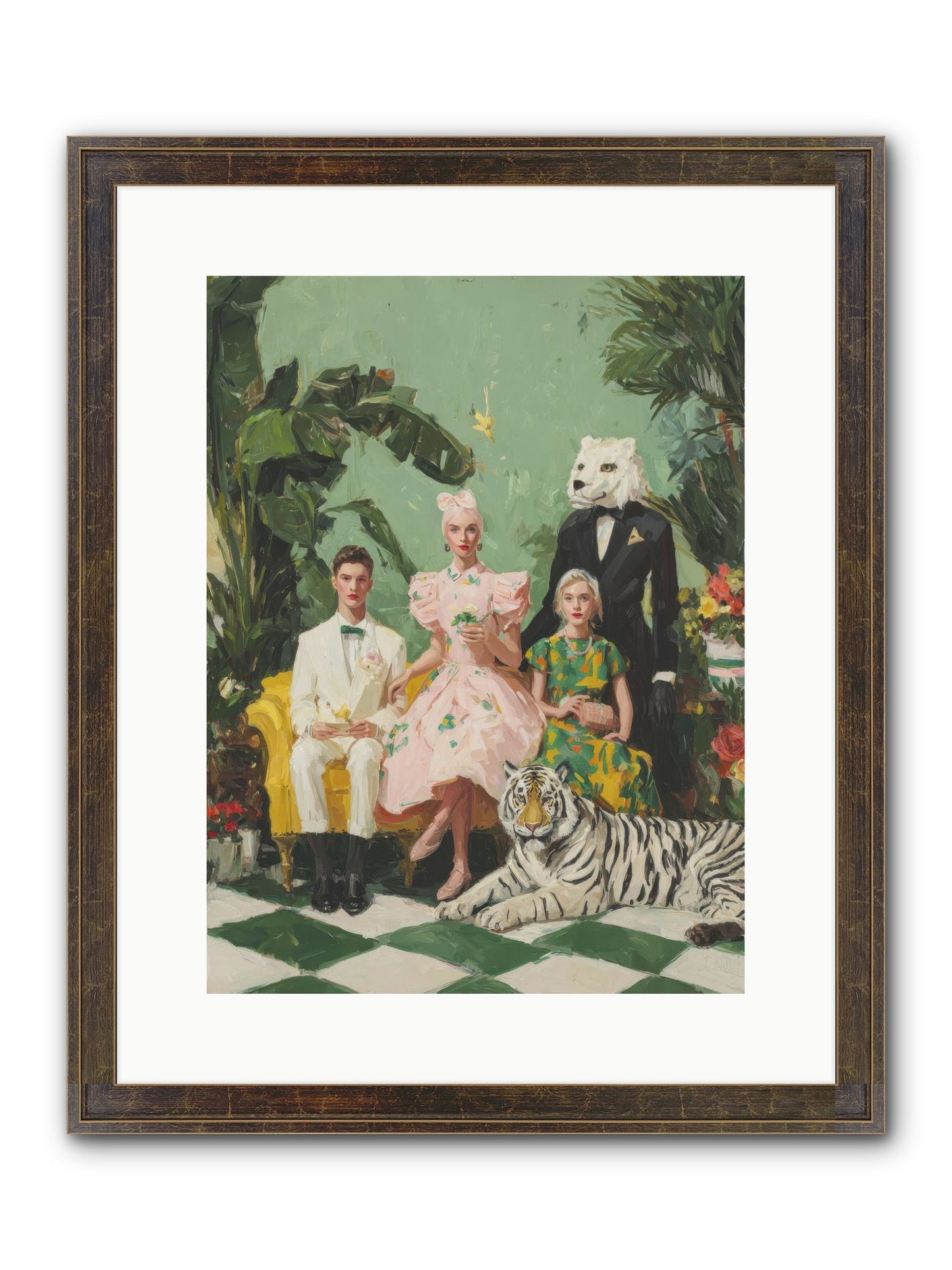 The Ember Parlour Framed Print - Slimwoods Black/Gold 12x16