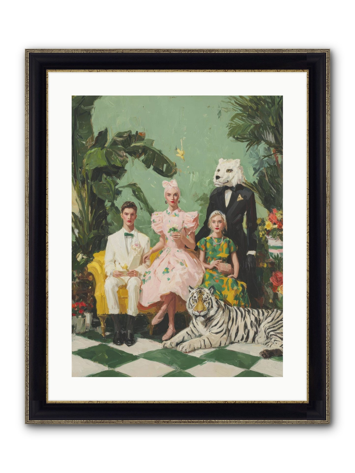 The Ember Parlour Framed Print - Black & Gold 18x24