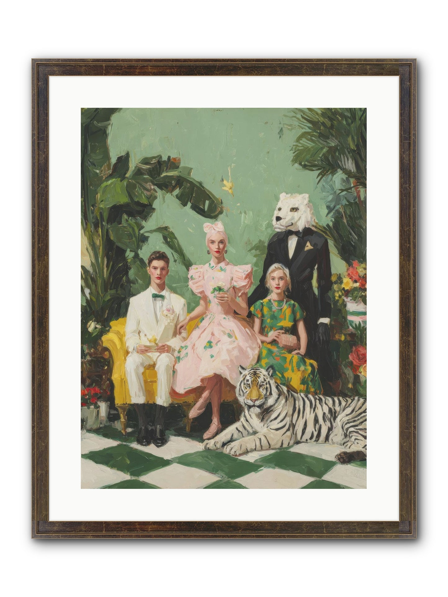 The Ember Parlour Framed Print - Slimwoods Black/Gold 18x24