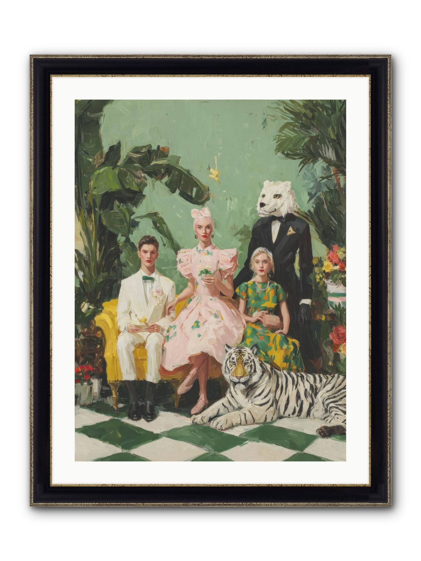 The Ember Parlour Framed Print - Black & Gold 24x32