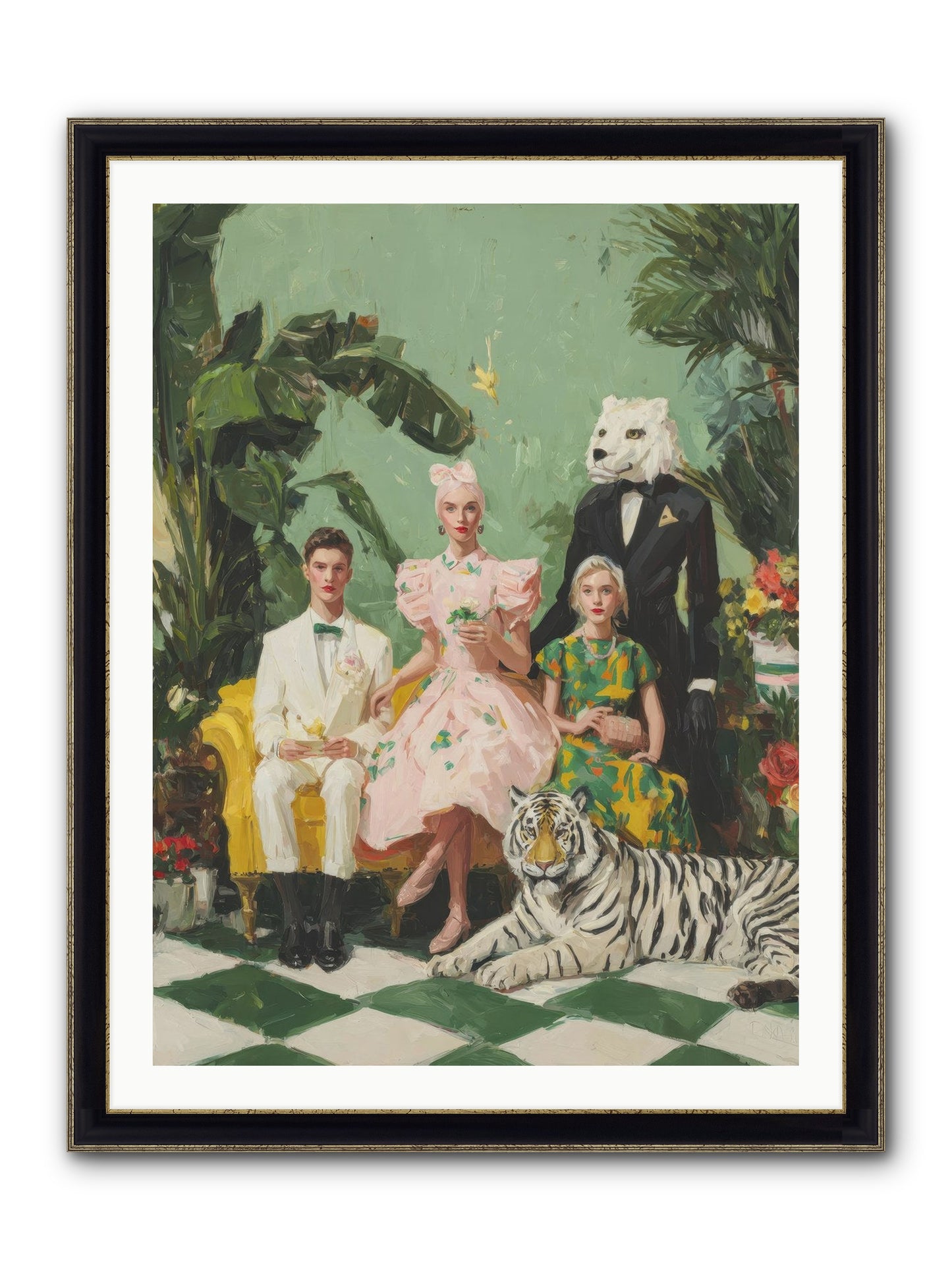 The Ember Parlour Framed Print - Black & Gold 30x40