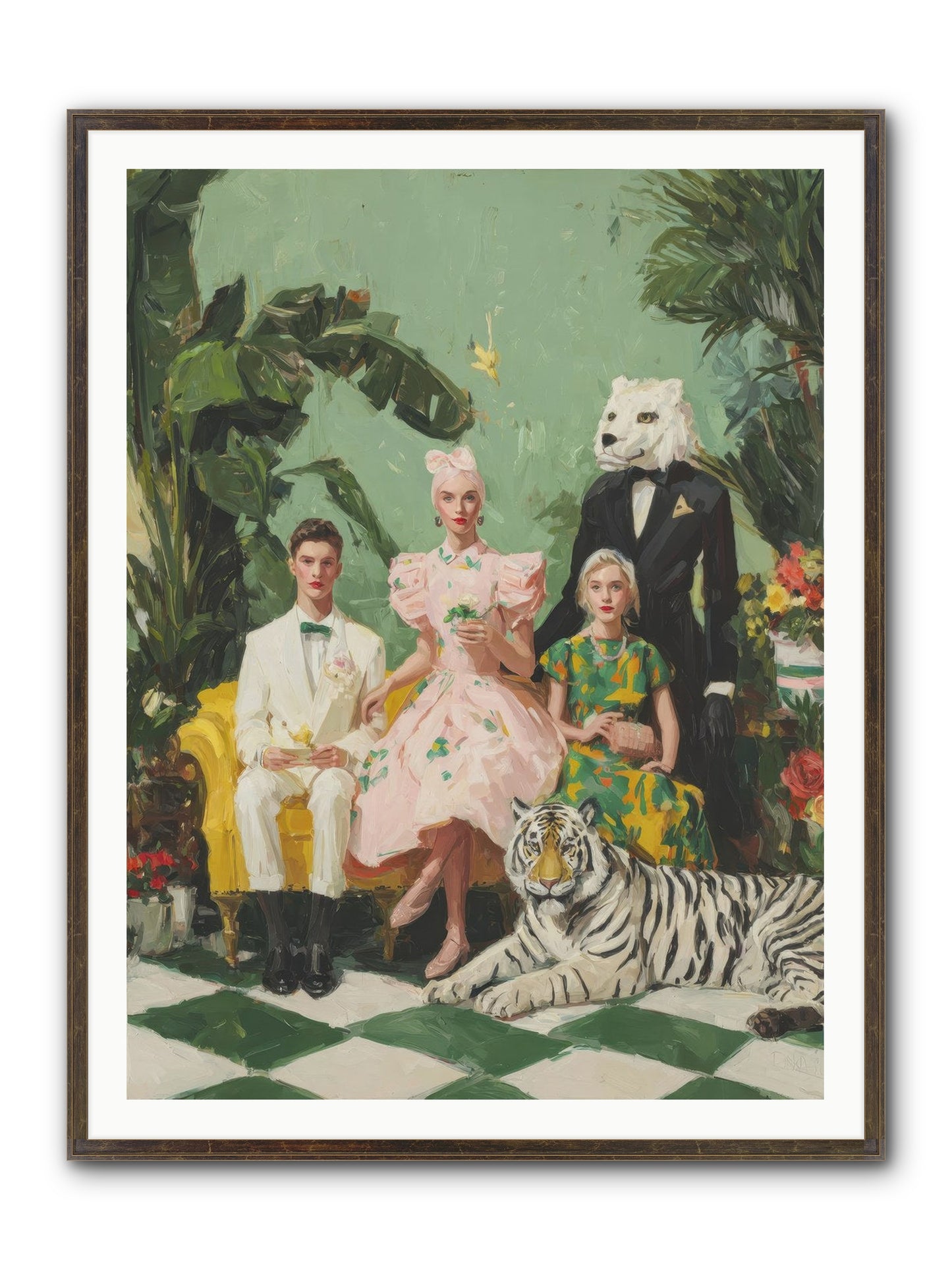 The Ember Parlour Framed Print - Slimwoods Black/Gold 36x48