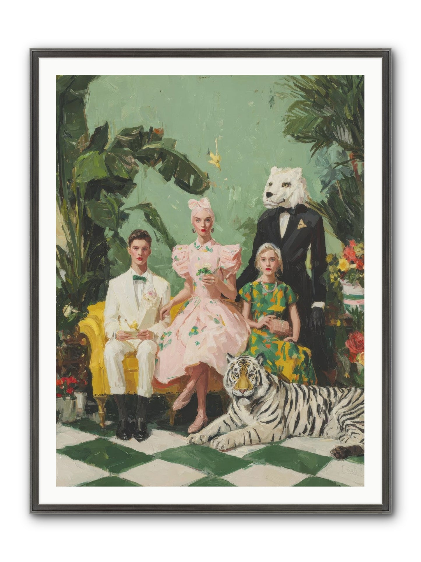 The Ember Parlour Framed Print - Slimwoods Black/Silver 36x48