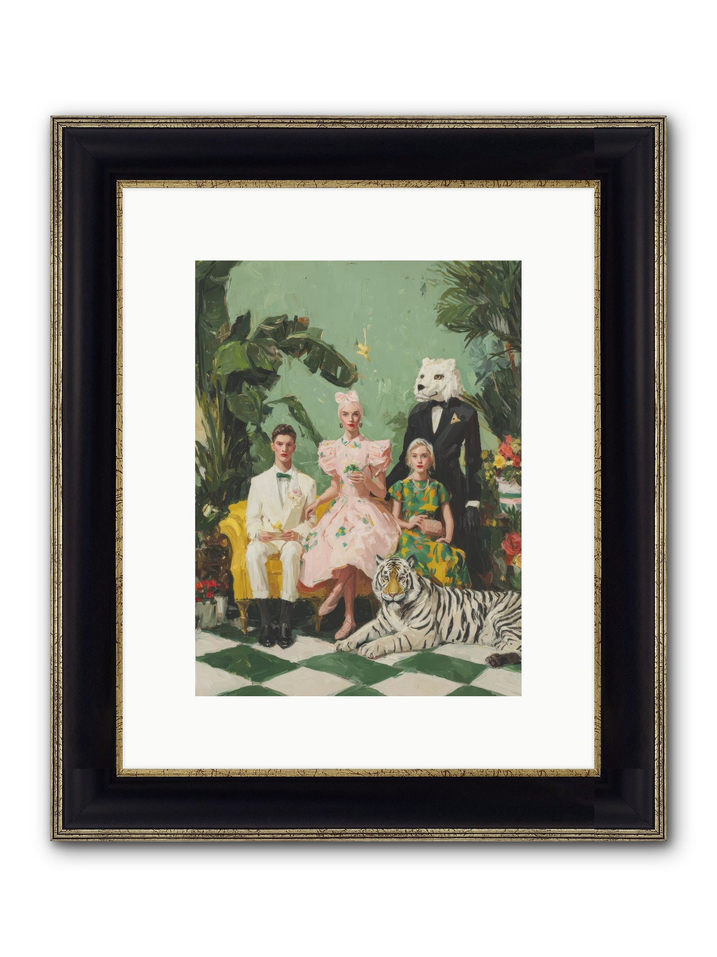 The Ember Parlour Framed Print - Black & Gold 9x12