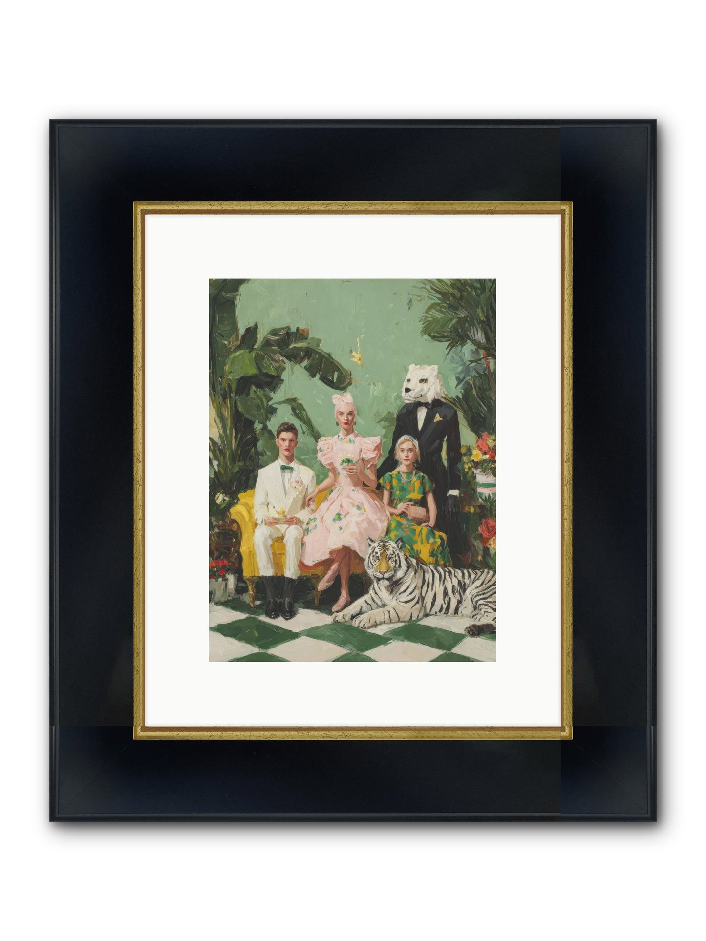 The Ember Parlour Framed Print - Wide Black w/Gold 9x12