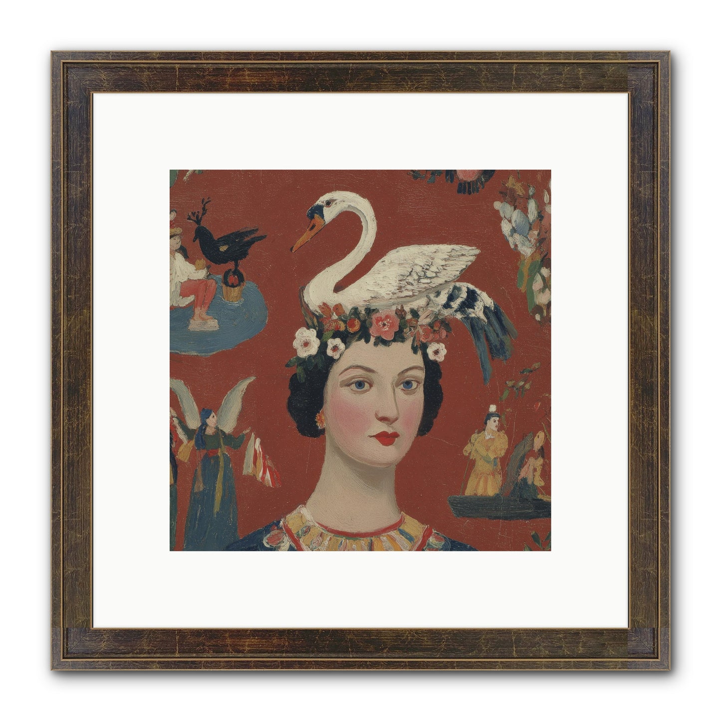 The Empress’s Reading Club Framed Print - Slimwoods Black/Gold 10x10