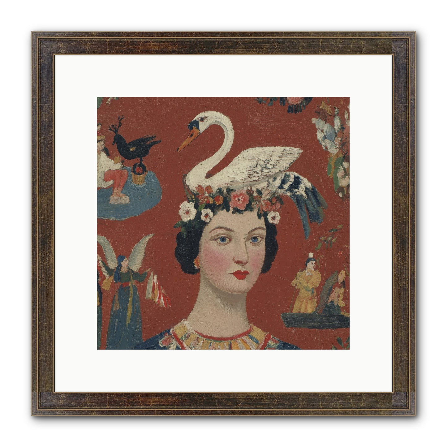 The Empress’s Reading Club Framed Print - Slimwoods Black/Gold 12x12