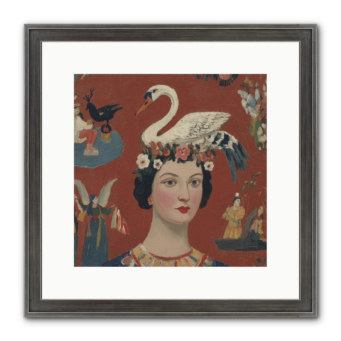 The Empress’s Reading Club Framed Print - Slimwoods Black/Silver 12x12