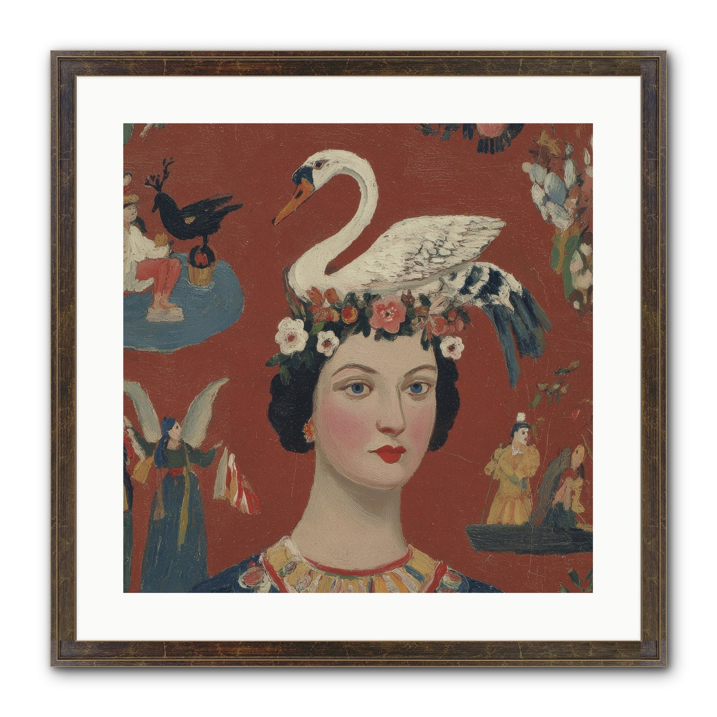 The Empress’s Reading Club Framed Print - Slimwoods Black/Gold 20x20