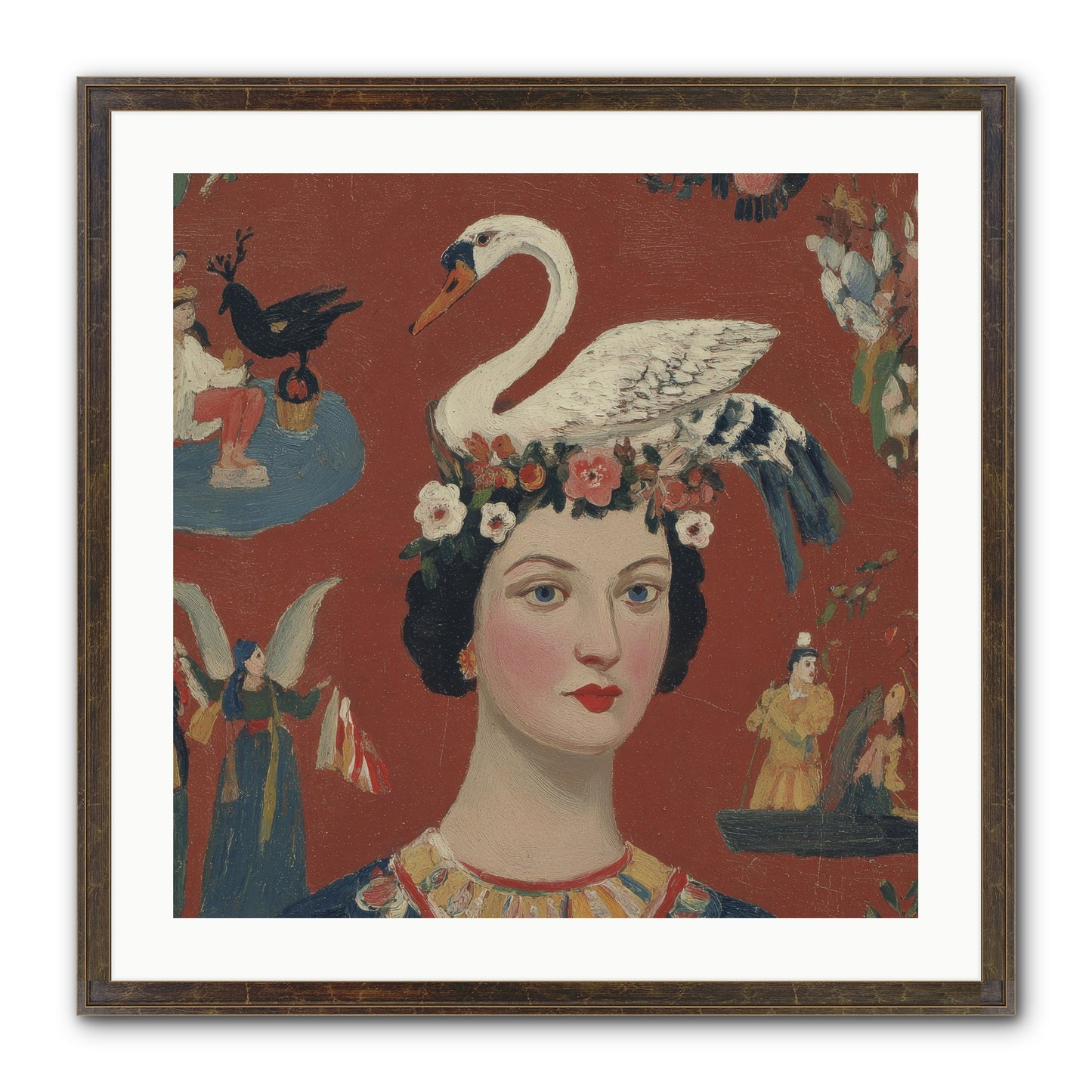 The Empress’s Reading Club Framed Print - Slimwoods Black/Gold 24x24