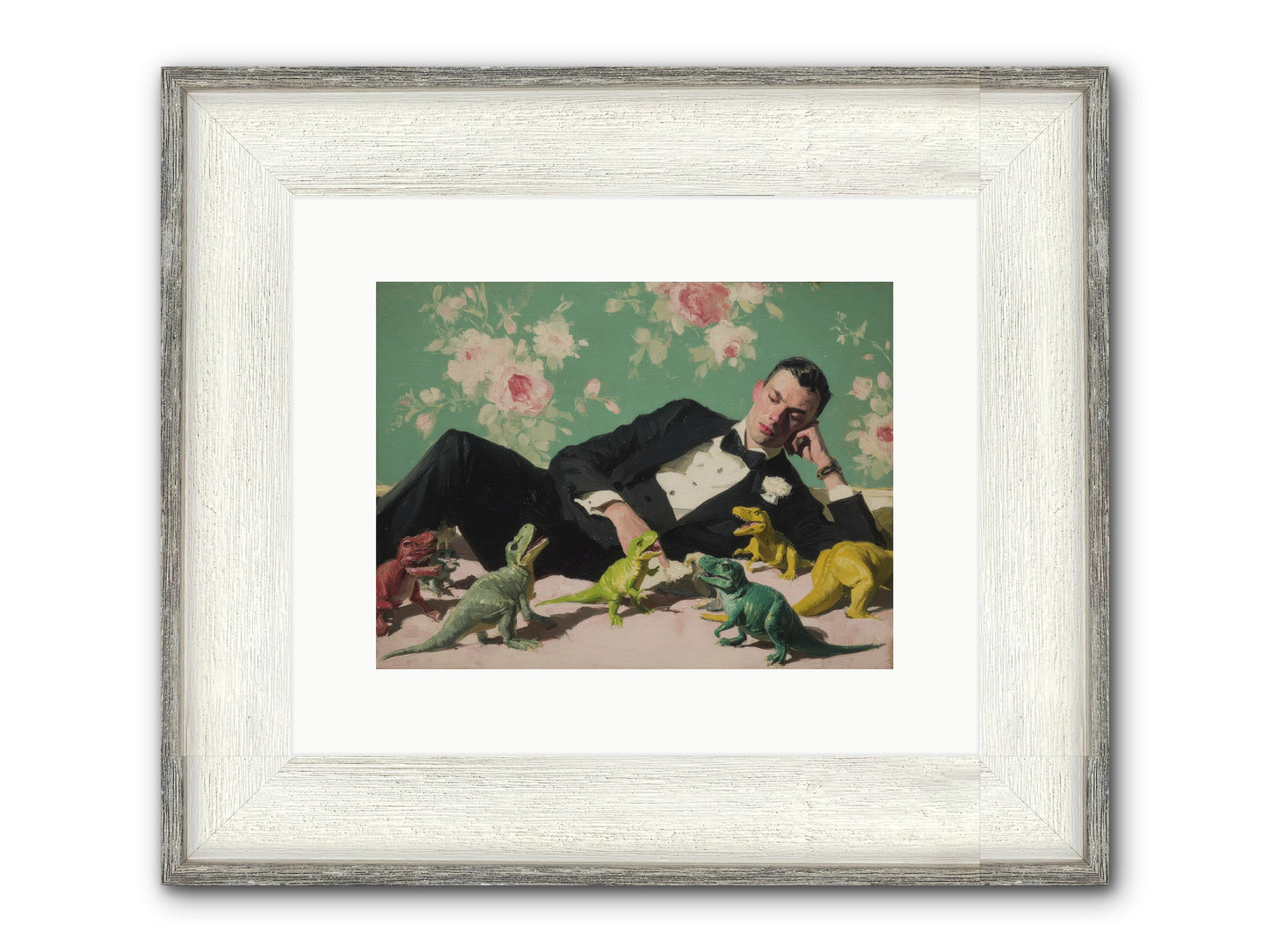 The Empress Took The Autobahn Framed Print - Driftwood White 12x9