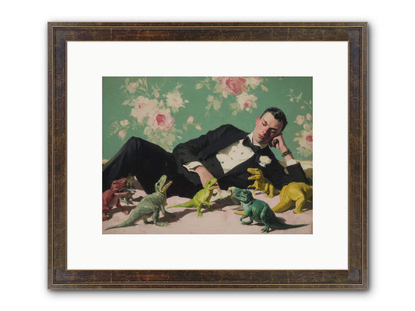 The Empress Took The Autobahn Framed Print - Slimwoods Black/Gold 12x9