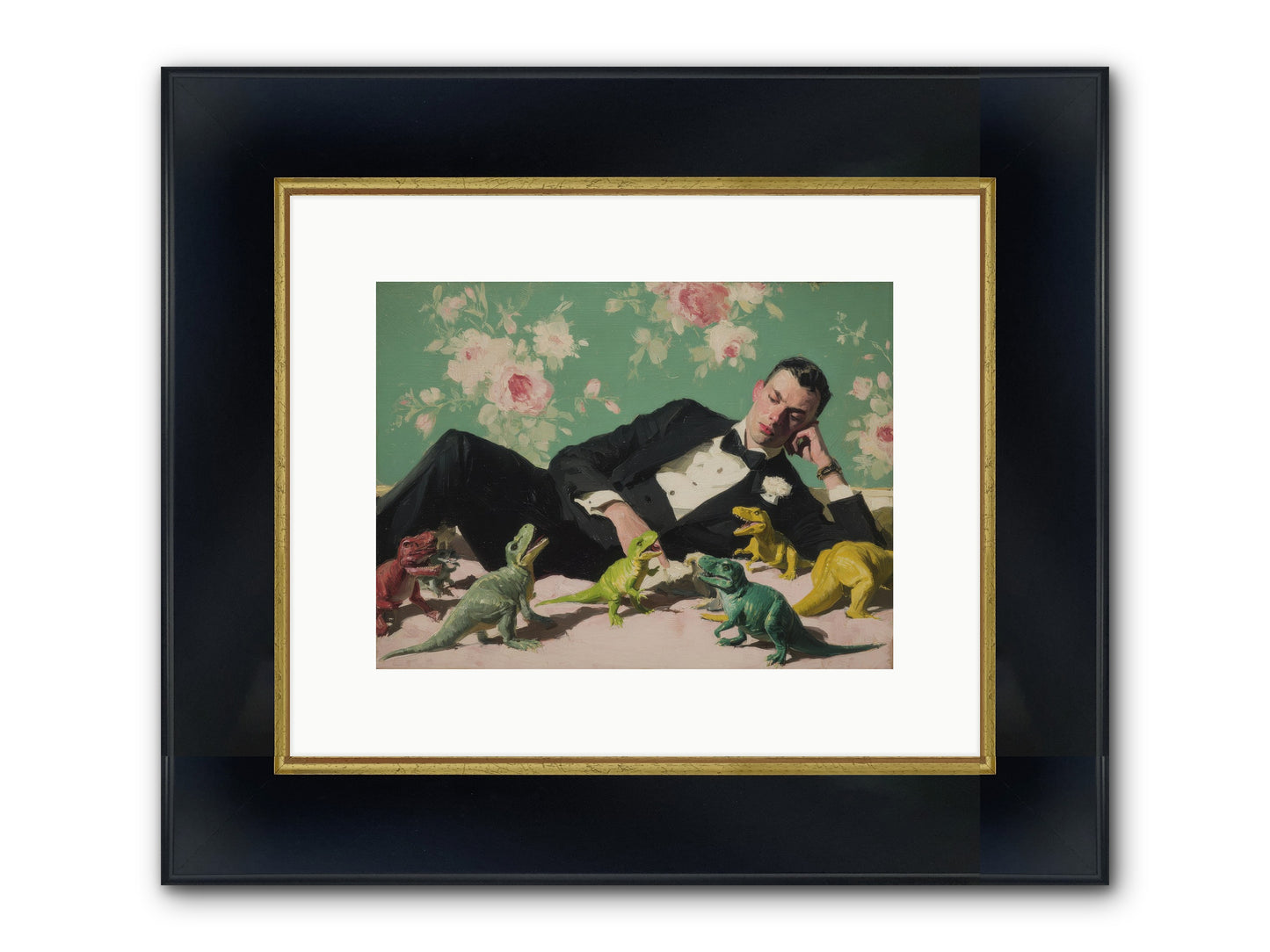 The Empress Took The Autobahn Framed Print - Wide Black w/Gold 12x9