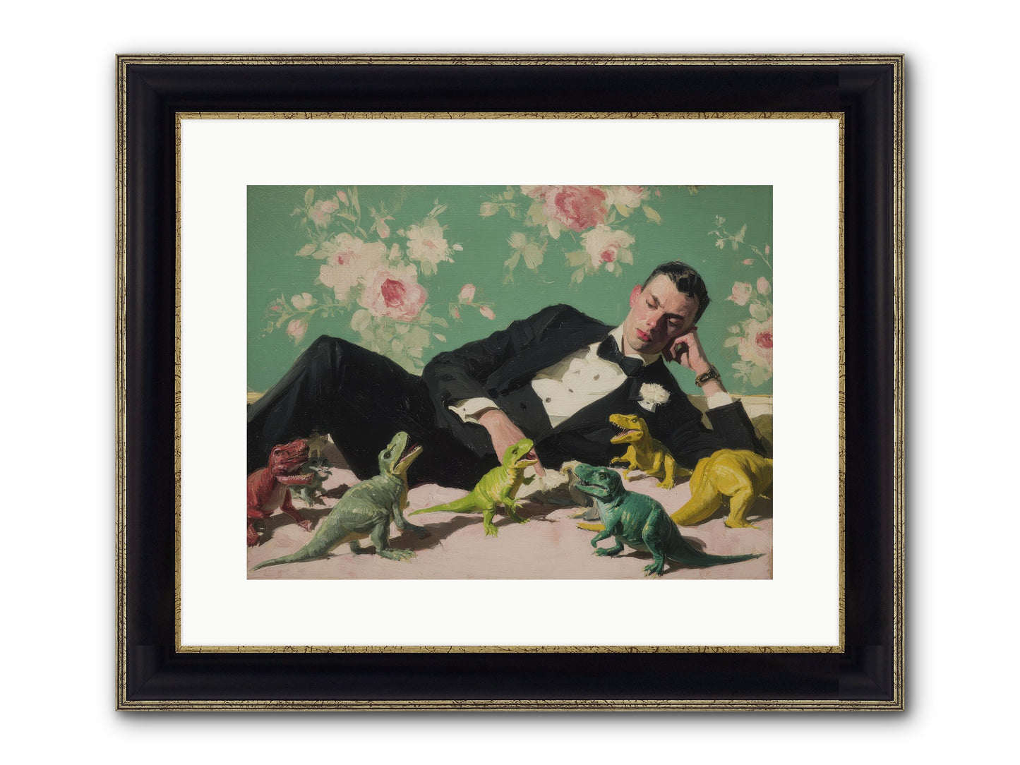The Empress Took The Autobahn Framed Print - Black & Gold 16x12