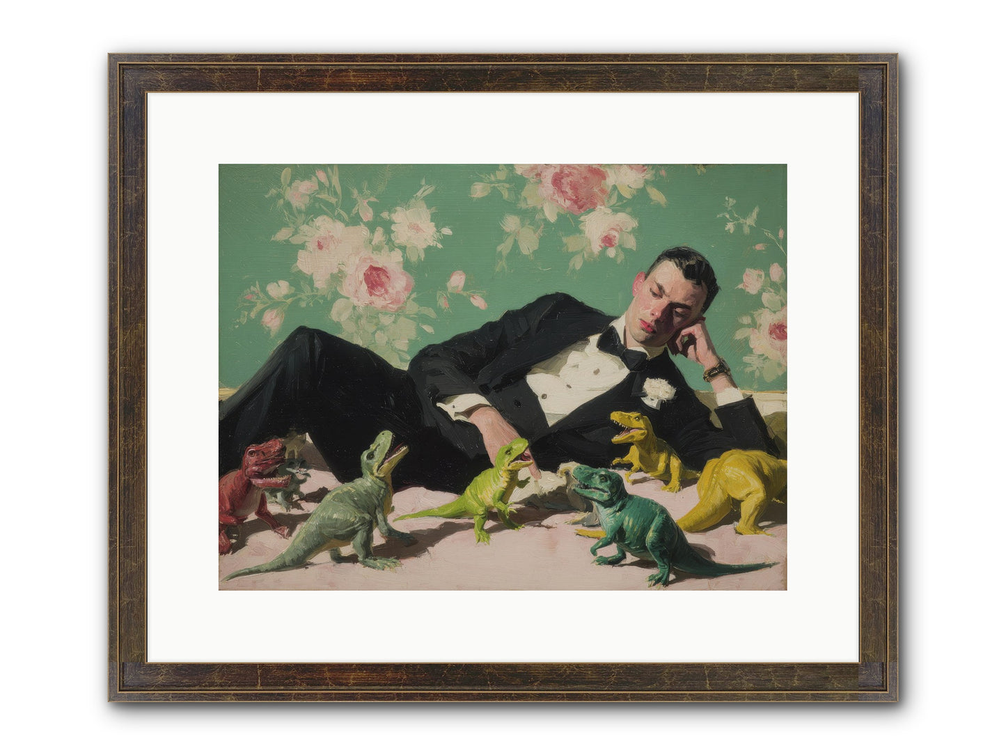 The Empress Took The Autobahn Framed Print - Slimwoods Black/Gold 16x12