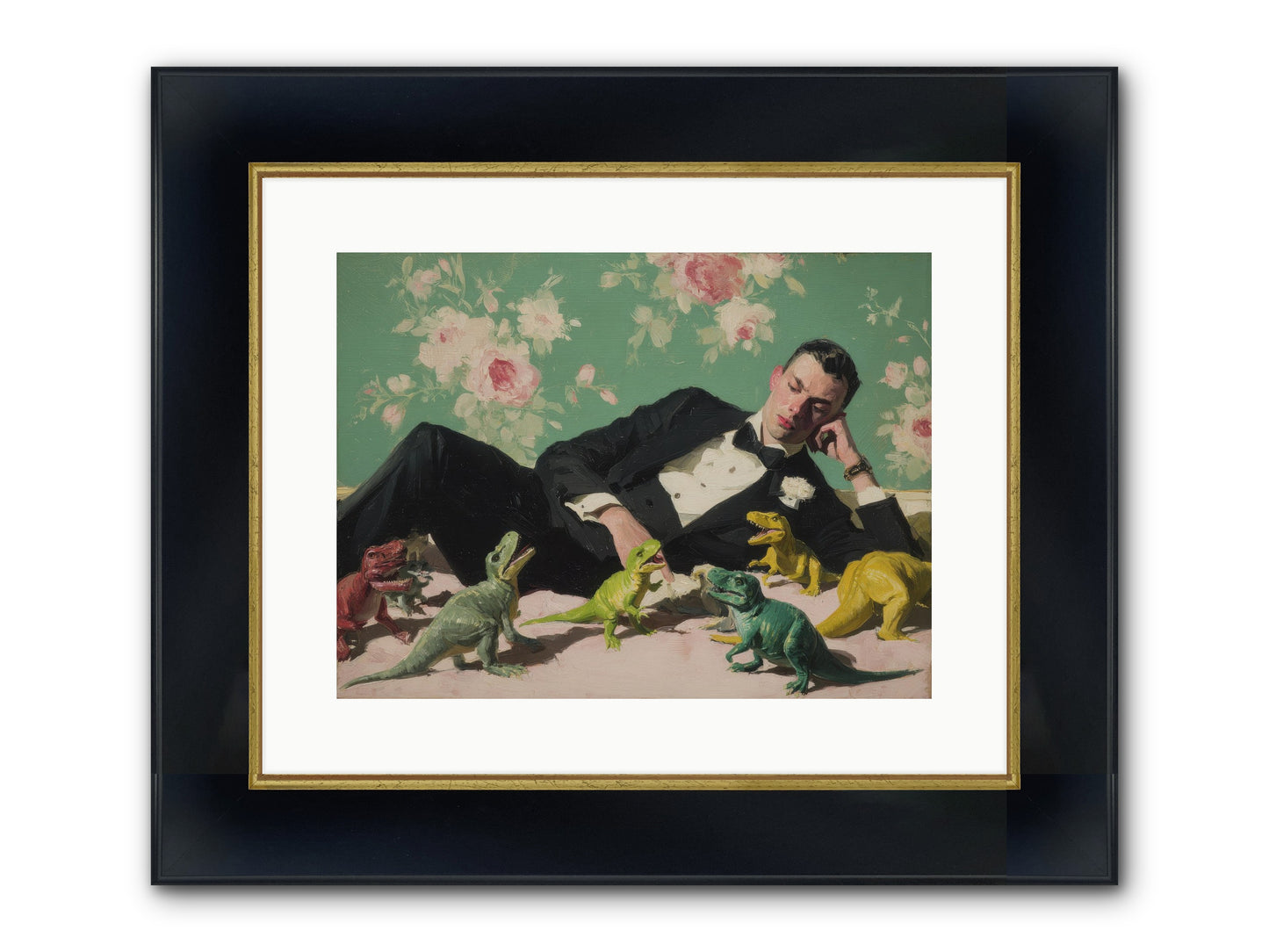 The Empress Took The Autobahn Framed Print - Wide Black w/Gold 16x12