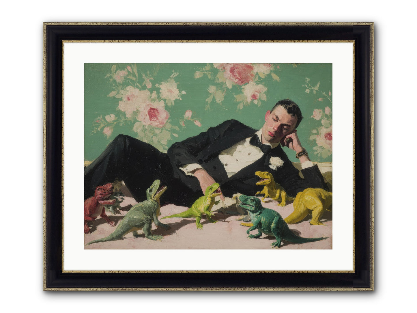 The Empress Took The Autobahn Framed Print - Black & Gold 24x18