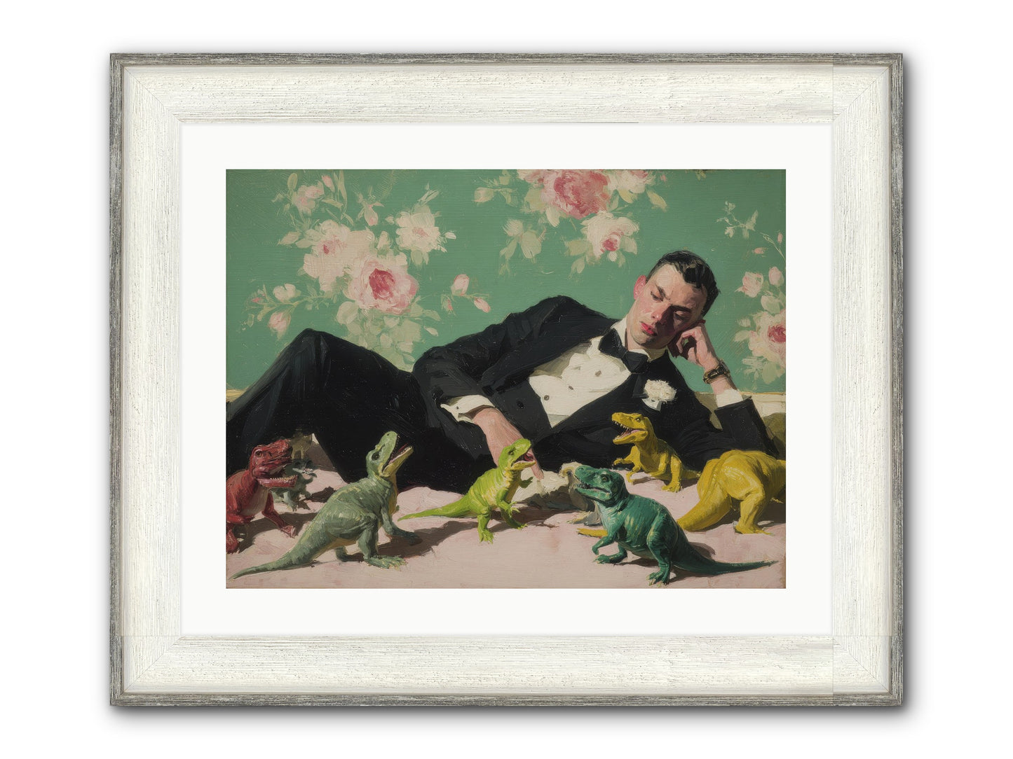 The Empress Took The Autobahn Framed Print - Driftwood White 24x18