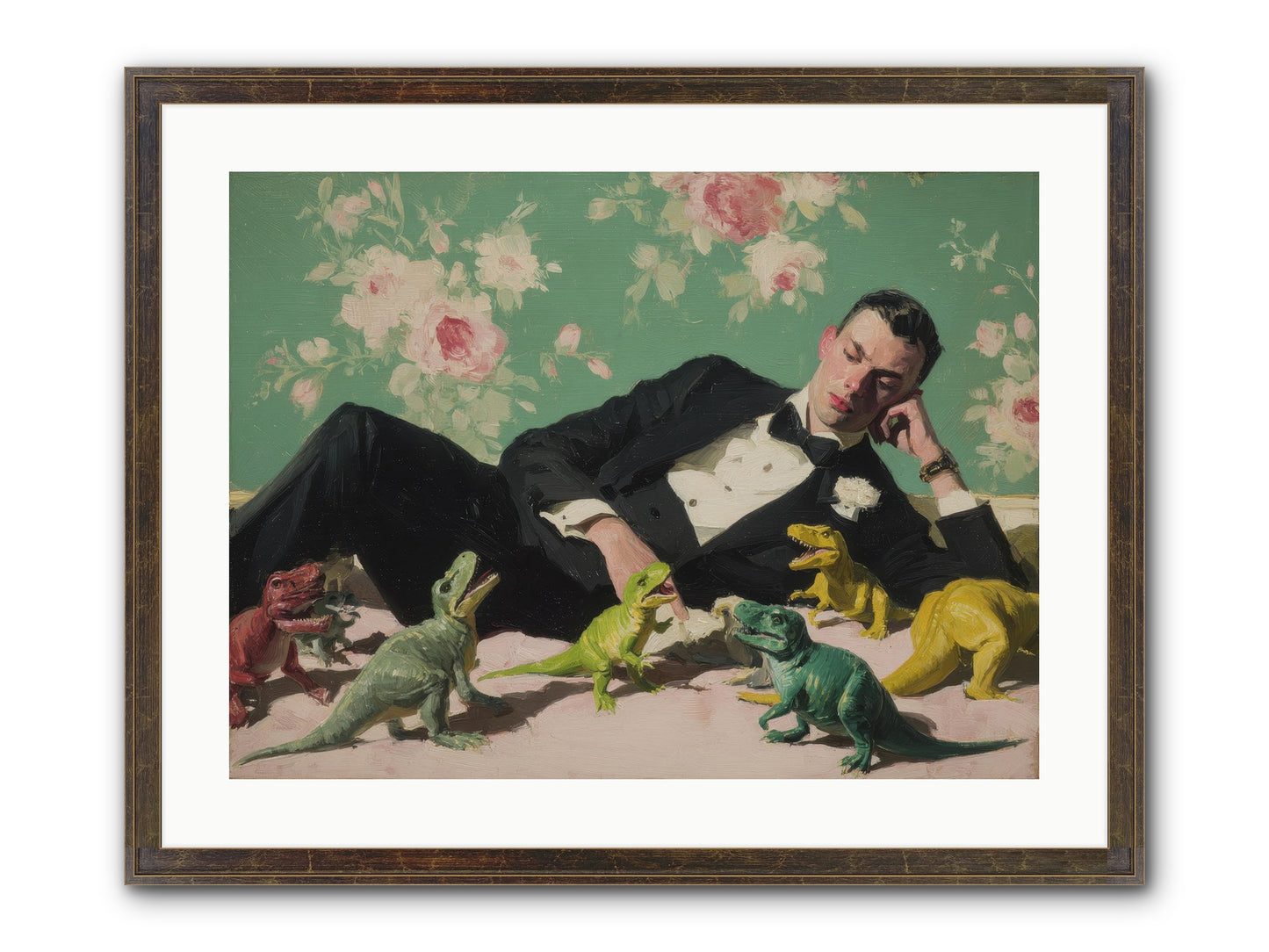 The Empress Took The Autobahn Framed Print - Slimwoods Black/Gold 24x18