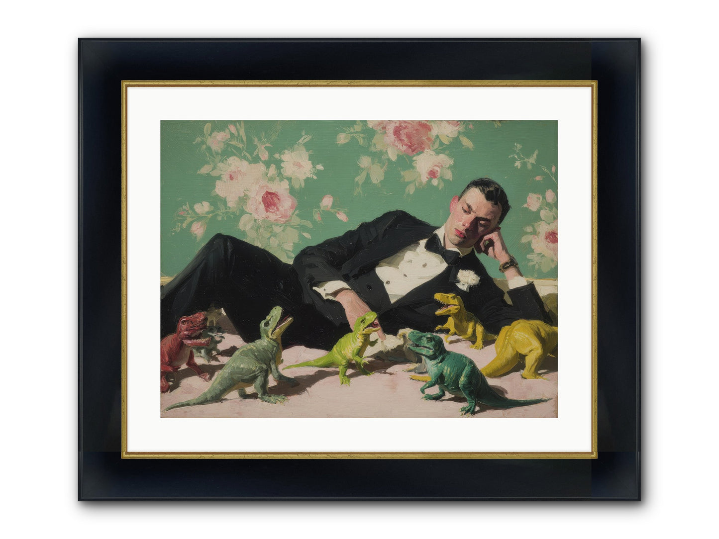 The Empress Took The Autobahn Framed Print - Wide Black w/Gold 24x18