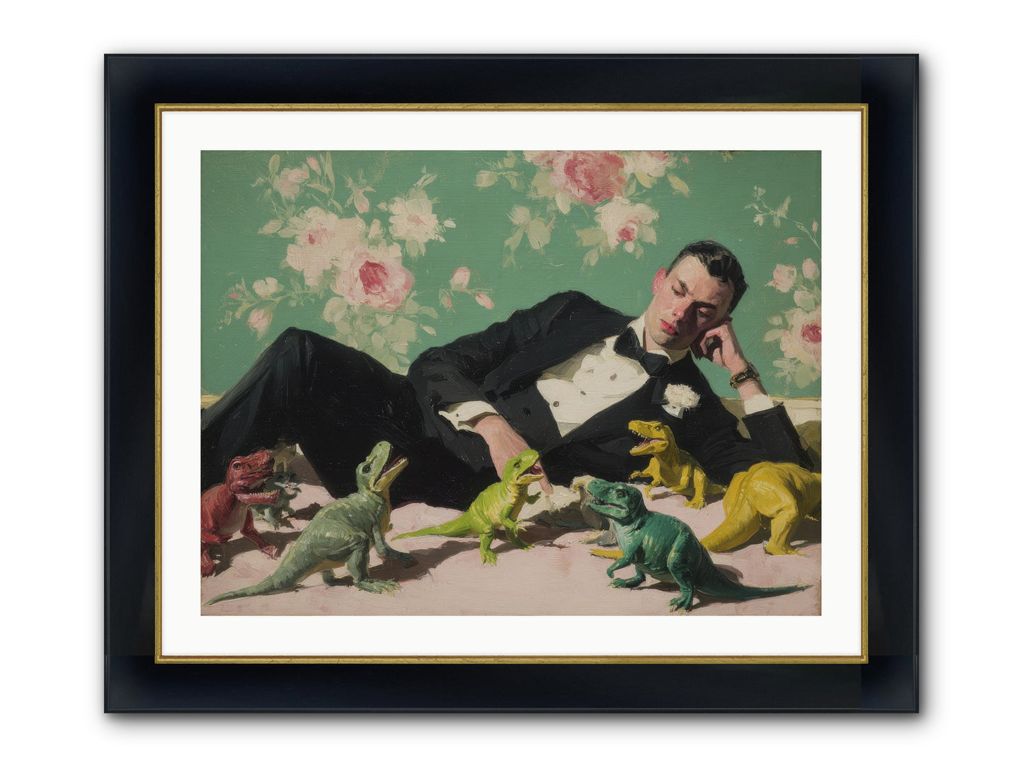 The Empress Took The Autobahn Framed Print - Wide Black w/Gold 32x24