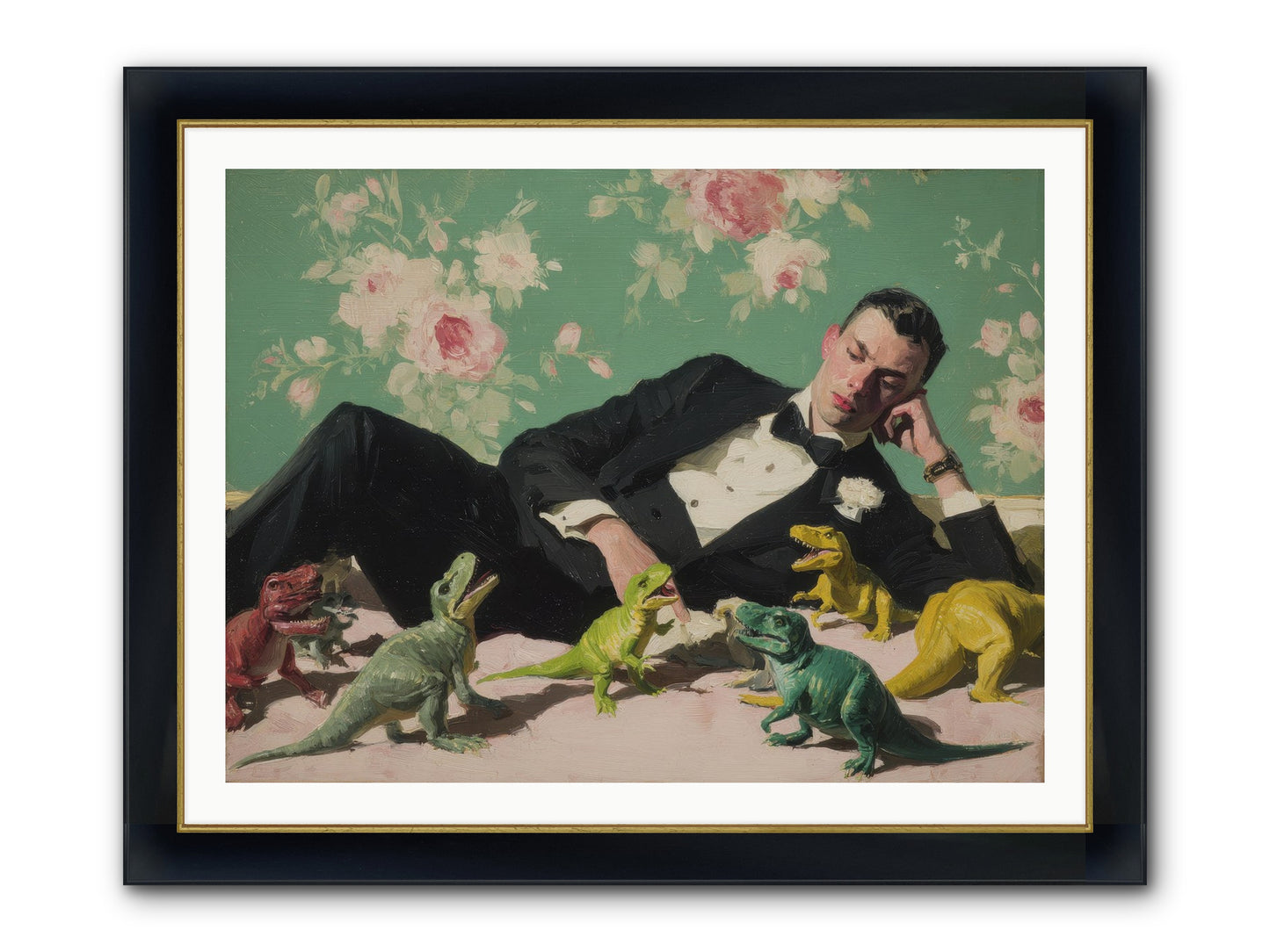 The Empress Took The Autobahn Framed Print - Wide Black w/Gold 40x30