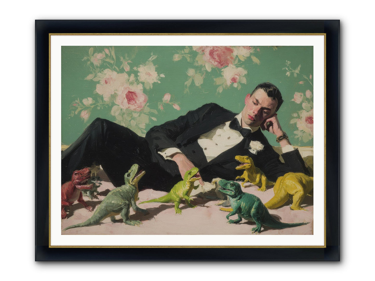 The Empress Took The Autobahn Framed Print - Wide Black w/Gold 48x36