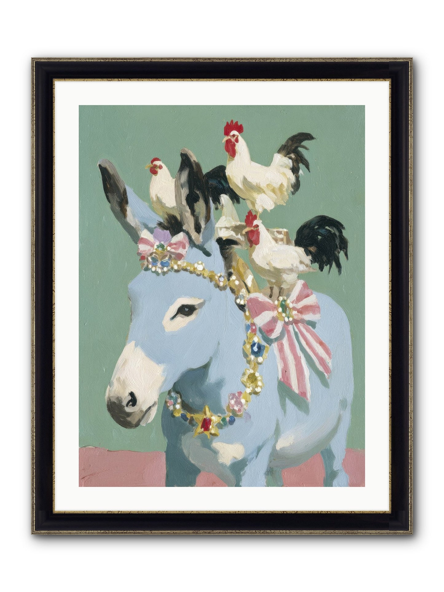 The Enchanted Gathering Framed Print - Black & Gold 24x32