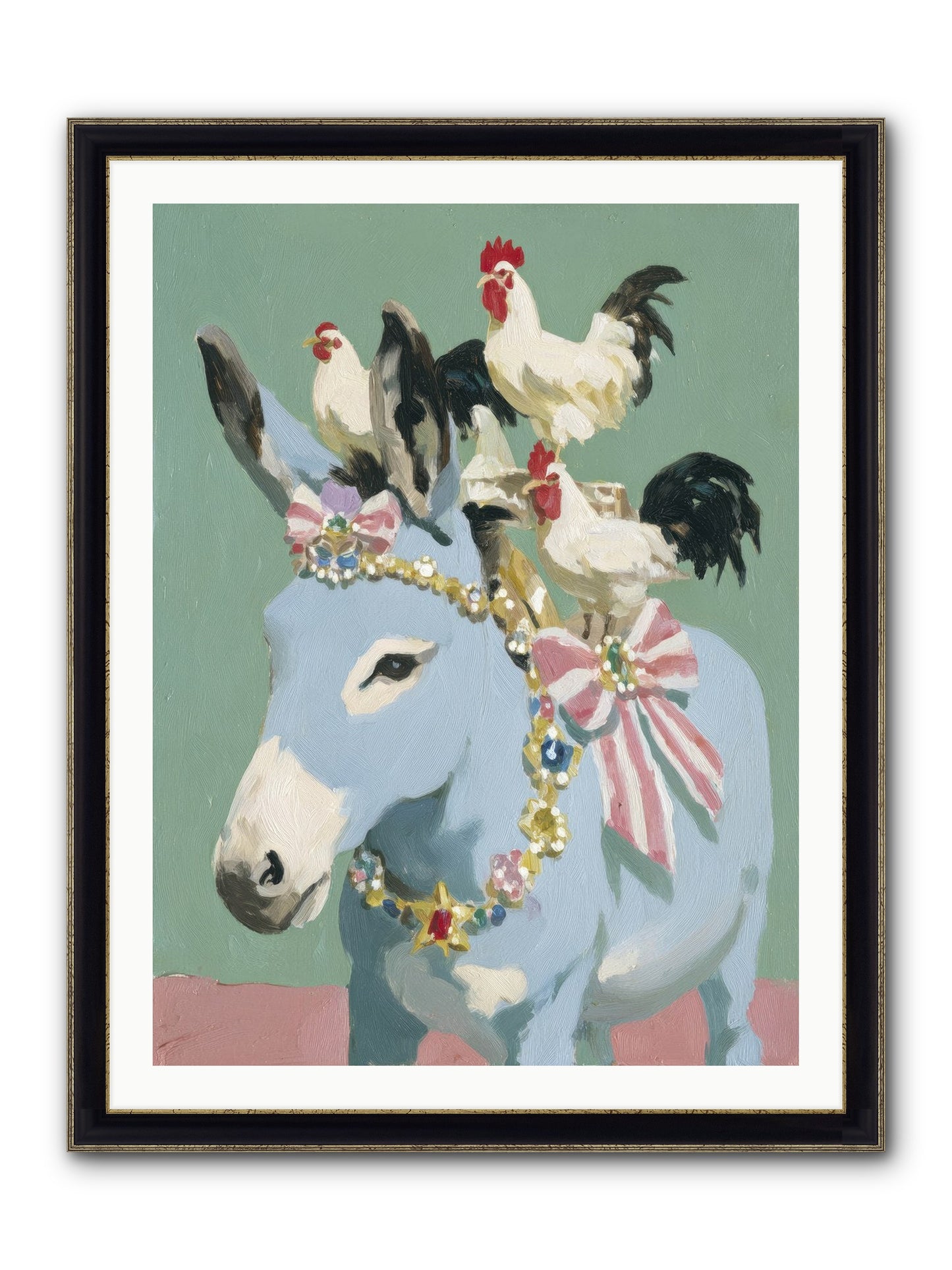 The Enchanted Gathering Framed Print - Black & Gold 30x40