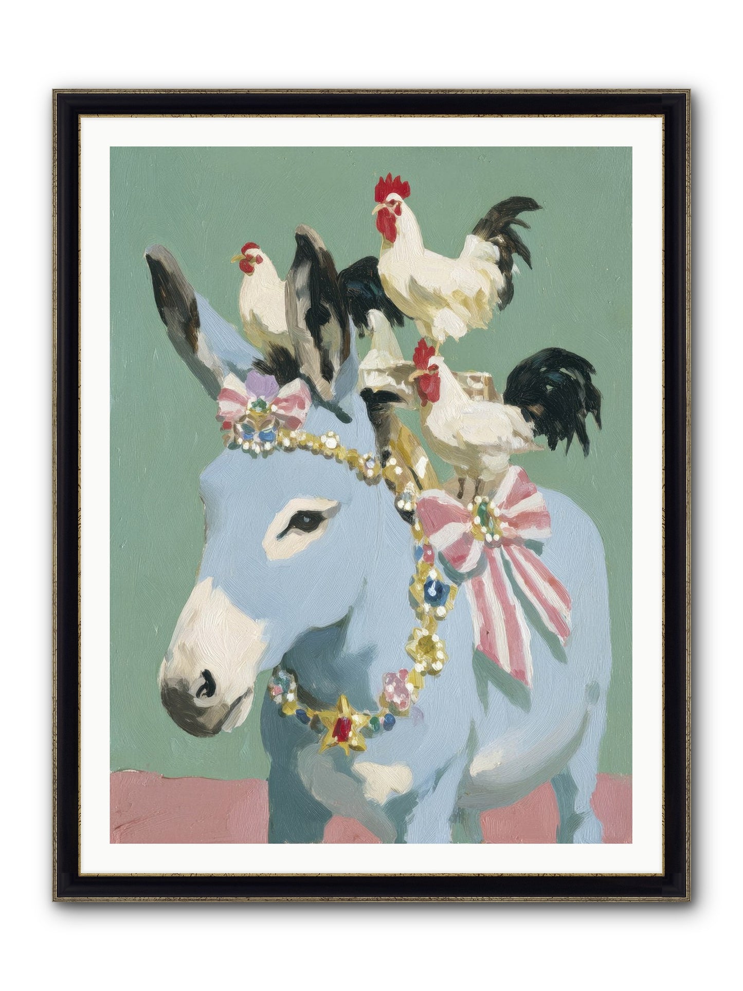 The Enchanted Gathering Framed Print - Black & Gold 36x48