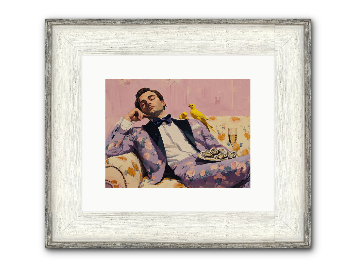 The Epicure's Symphony Framed Print - Driftwood White 12x9
