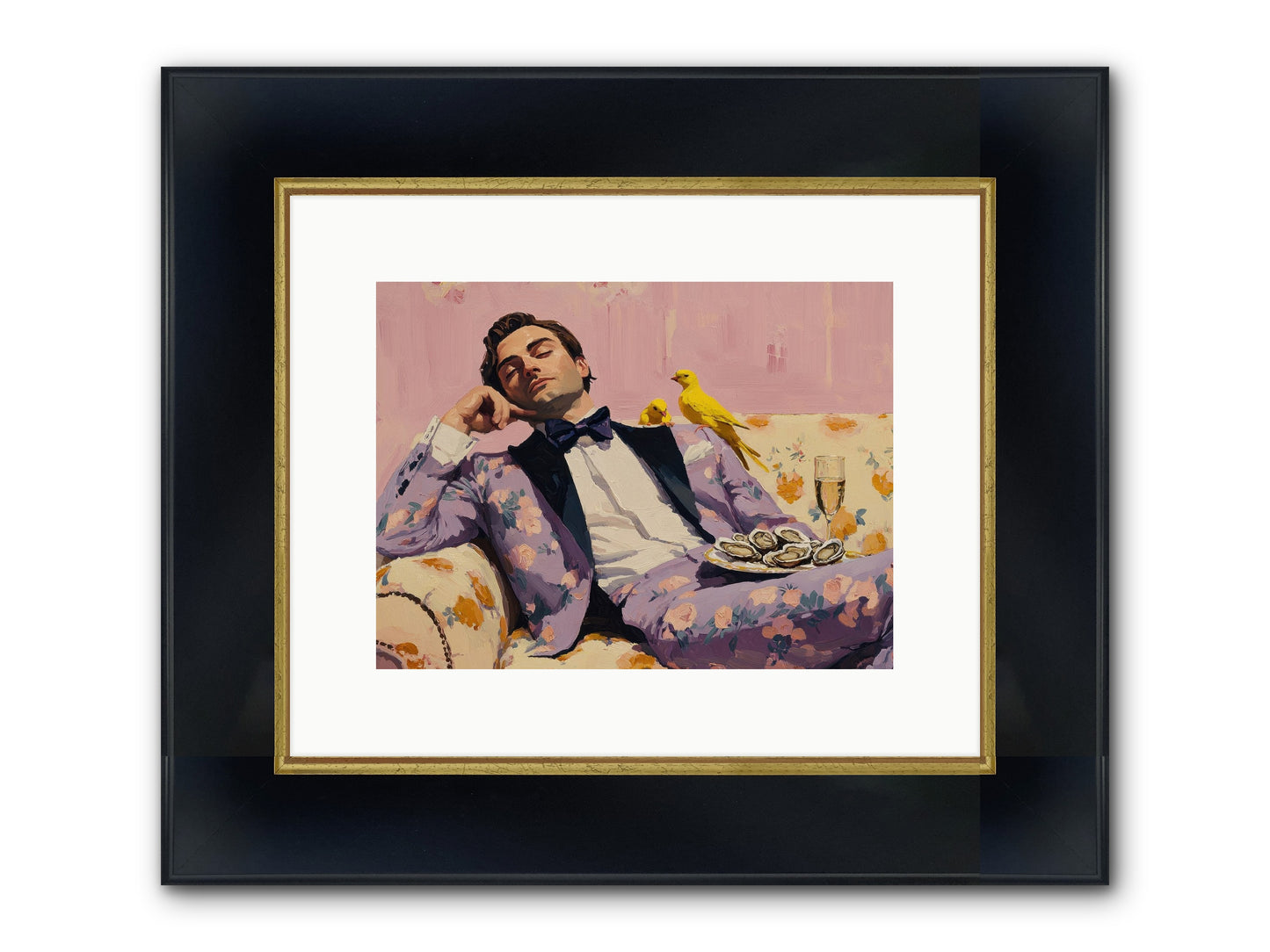 The Epicure's Symphony Framed Print - Wide Black w/Gold 12x9