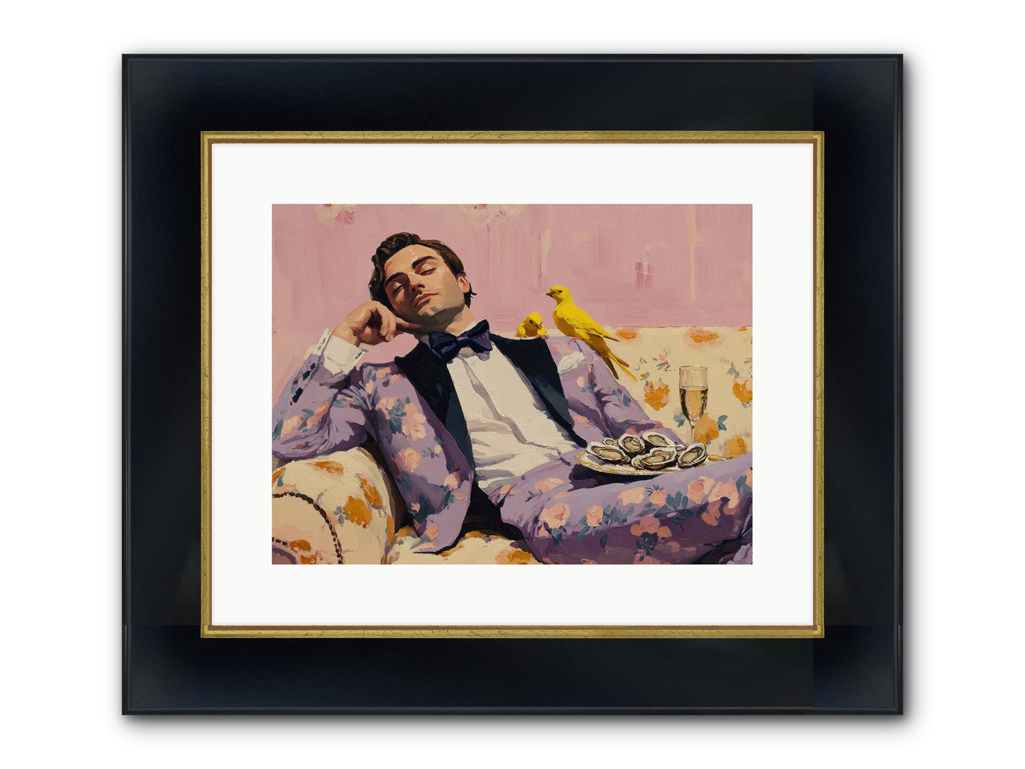 The Epicure's Symphony Framed Print - Wide Black w/Gold 16x12