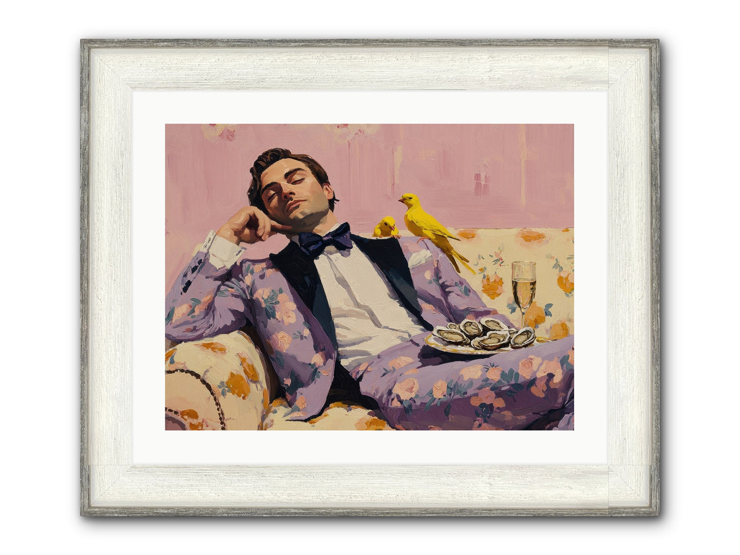 The Epicure's Symphony Framed Print - Driftwood White 24x18