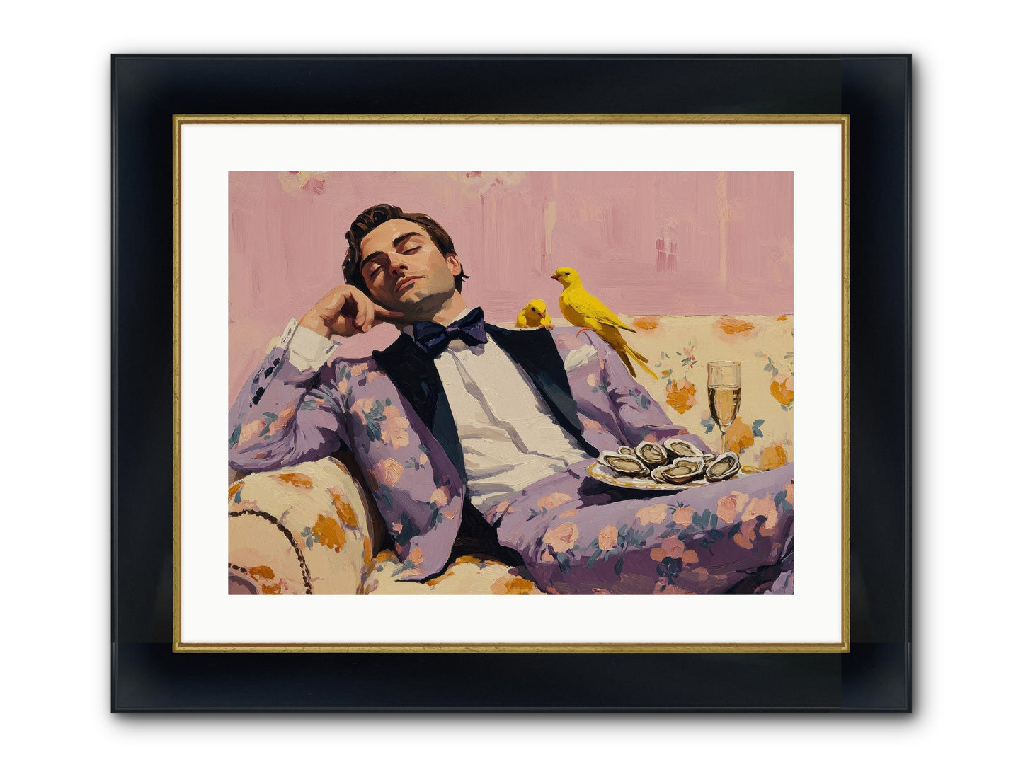 The Epicure's Symphony Framed Print - Wide Black w/Gold 24x18
