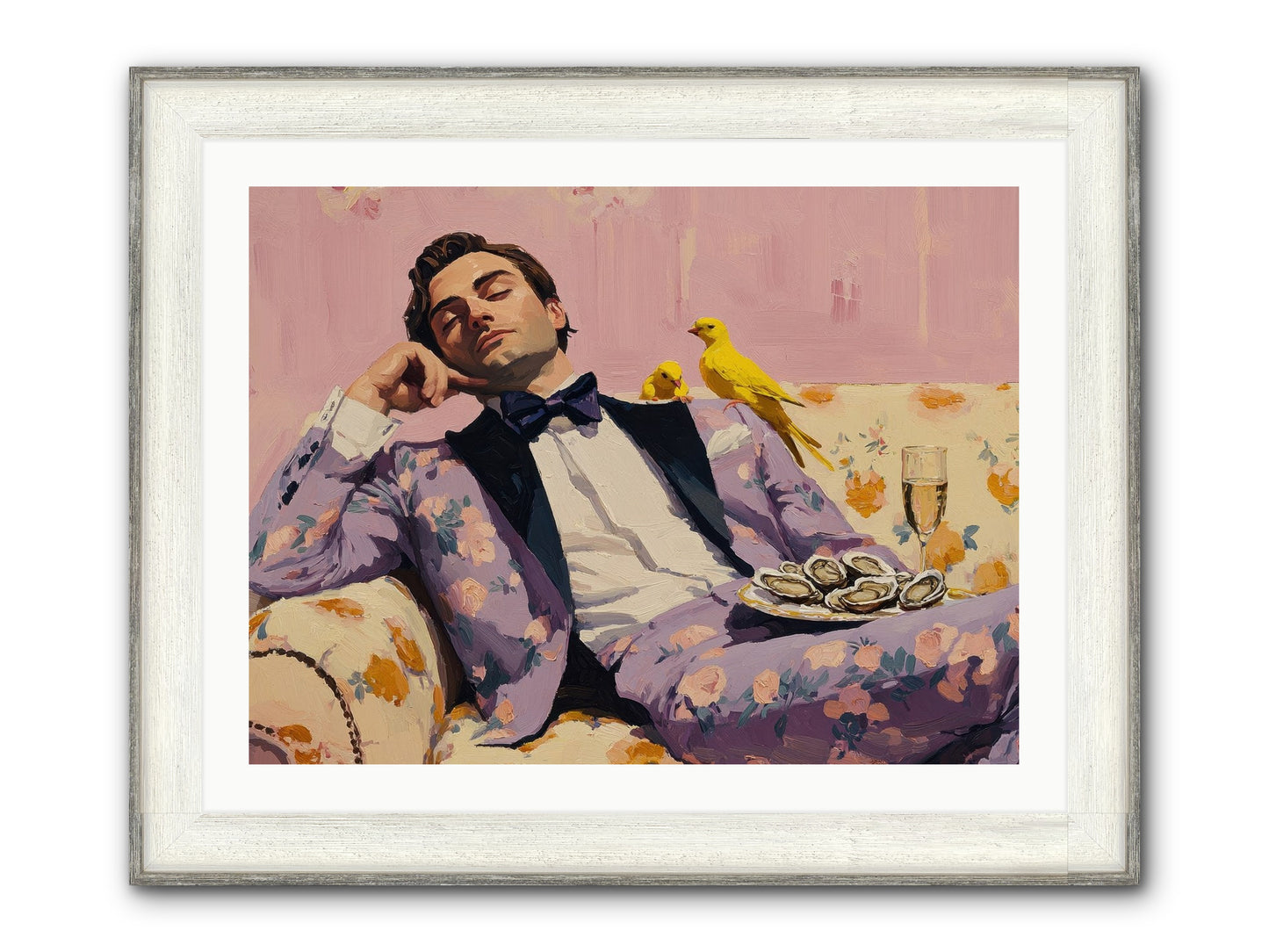 The Epicure's Symphony Framed Print - Driftwood White 32x24