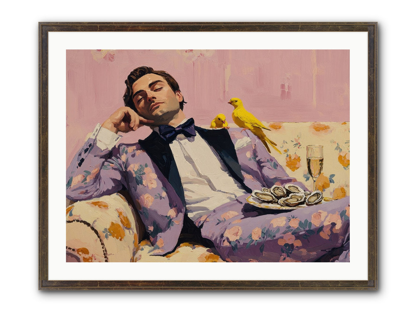 The Epicure's Symphony Framed Print - Slimwoods Black/Gold 32x24