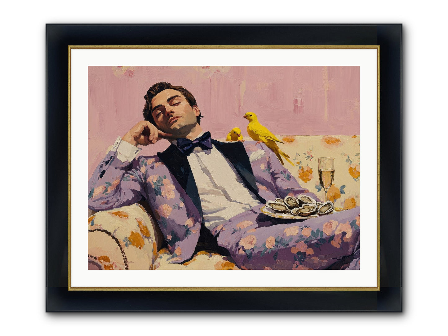 The Epicure's Symphony Framed Print - Wide Black w/Gold 32x24