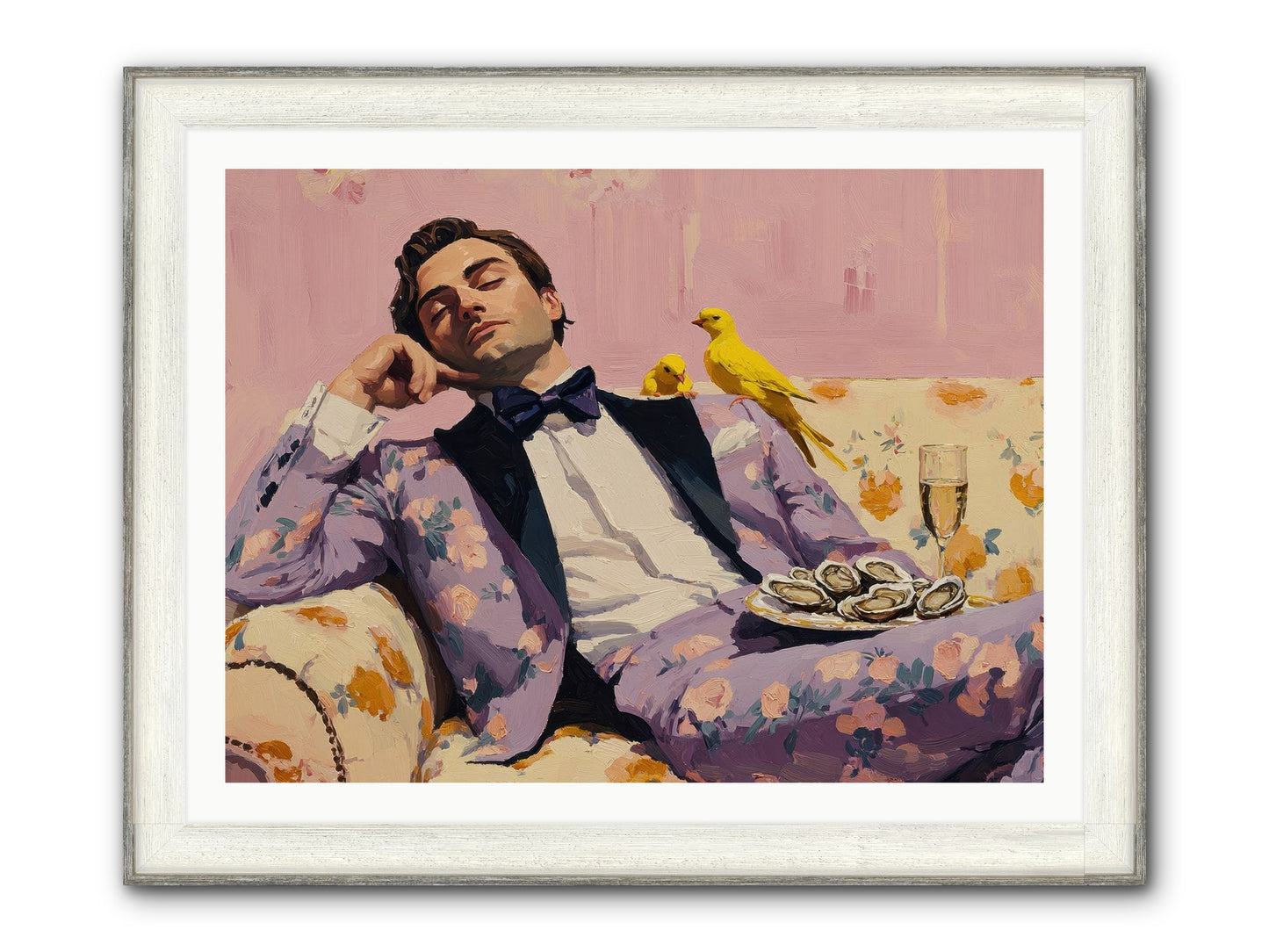 The Epicure's Symphony Framed Print - Driftwood White 40x30