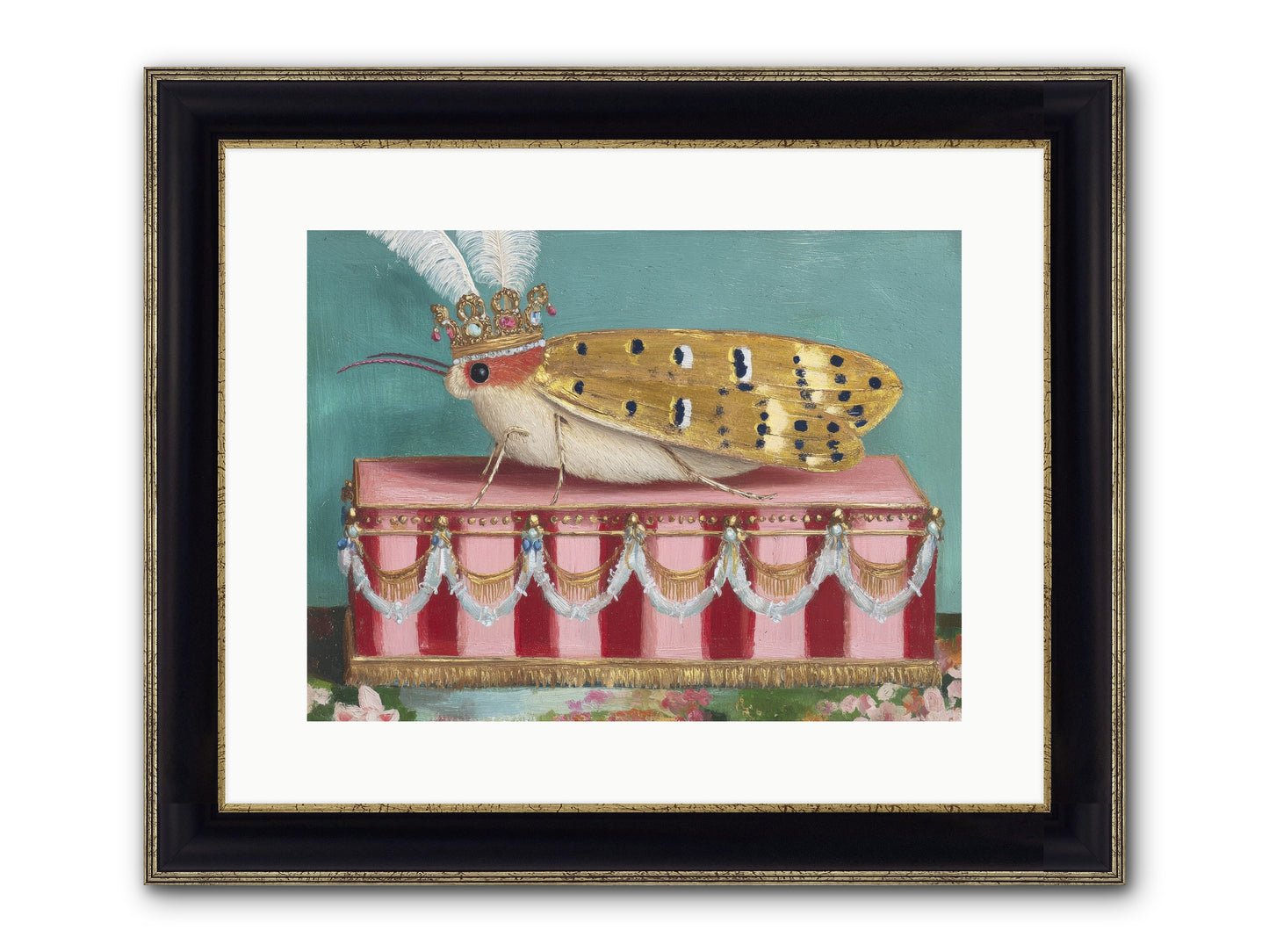 The Ethereal Pavilion Framed Print - Black & Gold 16x12
